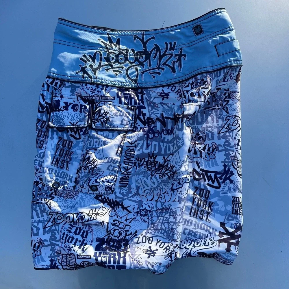 Y2K Zoo York Boardshorts abstract aop core 2000s